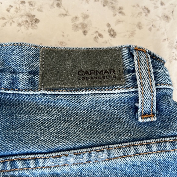 Mini V Cut Jean Skirt - Picture 3 of 4